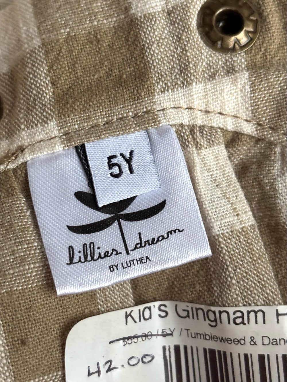 NWT Girls Gingham Pinafore - Picture 6 of 10